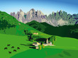 Bergwelt mit Alm