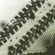 Tractor tire track background