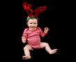 Baby girl in christmas costume