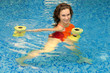 Woman In Water With Dumbbells