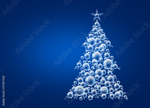 Illustration: xmas tree bubbles xmas tree bubbles
