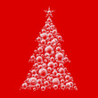 bubble christmas tree red