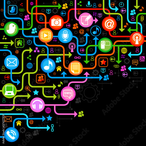Vector: background social network background social network