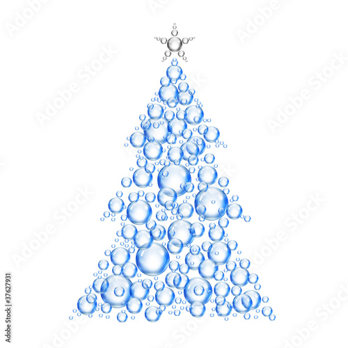 Illustration: bubble xmas tree bubble xmas tree