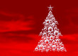 red bubbles xmas tree