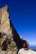 Wanderer in den Dolomiten - Alpen Wanderer in den Dolomiten - Alpen