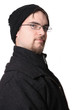 Handsome young man in winter wear