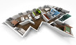 Aerial view of an apartment distribution