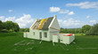 Architecture project in construction site