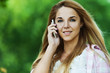 Woman talking on phone