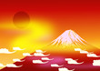 Red Fuji Mt. vector image