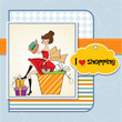 pretty young woman who is happy that she went shopping