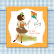 cute teens who are playing with a kite