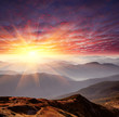 Dawn in mountains