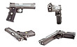 a set of modern semi automatic handgun a set of modern semi automatic handgun