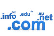 3D domain names. Internet concept.