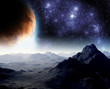 Illustration: Abstract background of deep space. In the far future travel. New Abstract background of deep space. In the far future travel. New