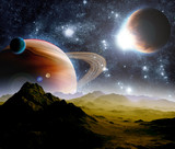 Abstract background of deep space. In the far future travel. New - Fine Art prints