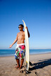 Surfer with surf board