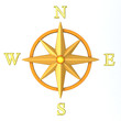 Illustration: Compass wind rose 3d Compass wind rose 3d