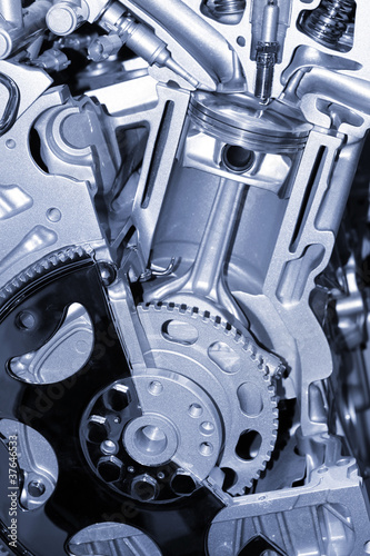 Photo: Cut section of auto engine Cut section of auto engine
