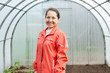 woman gardener in  hothouse