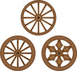 Old wooden wheels