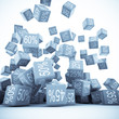 Rendering Falling Discount cubes Rendering Falling Discount cubes