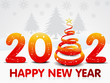 abstract new year background with christmas tree