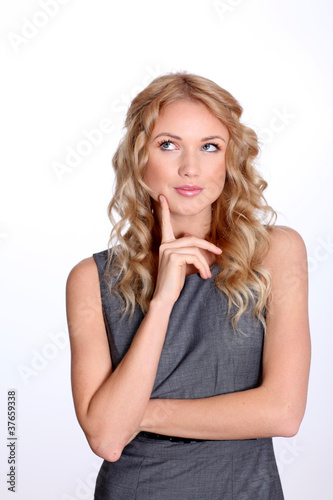 Foto: Businesswoman with interrogative look Businesswoman with interrogative look