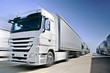Photo: Modern Truck on road added motion blur Modern Truck on road added motion blur