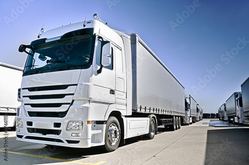 Photo: Modern Truck on road Modern Truck on road