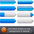 Blue high-detailed modern buttons.