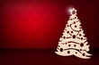 albero di natale bianco su sfondo rosso decorato albero di natale bianco su sfondo rosso decorato