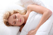 Beautiful woman asleep in bed