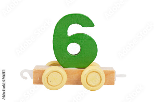 Foto: Wooden toy number 6 Wooden toy number 6