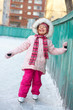 child leaning skating