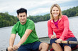 Couple in a rowboat