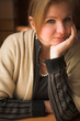 Blonde adult woman