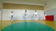 Martial arts instructor training  students