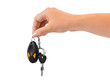 Hand and car key