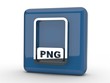 Button PNG blau