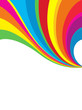 Colorful Rainbow Over the White Background