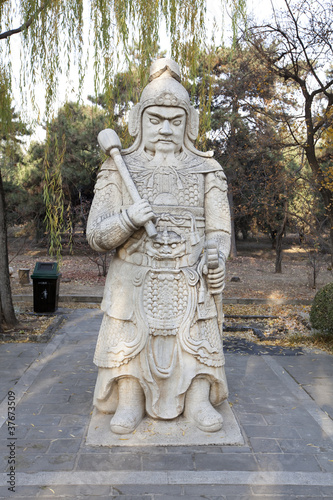 Photo: Statue Of A Chinese Warrior In The Sacred Way Of The Ming Tombs Statue Of A Chinese Warrior In The Sacred Way Of The Ming Tombs