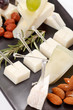 plate with different types cheese