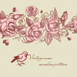 Vintage roses seamless pattern Vintage roses seamless pattern