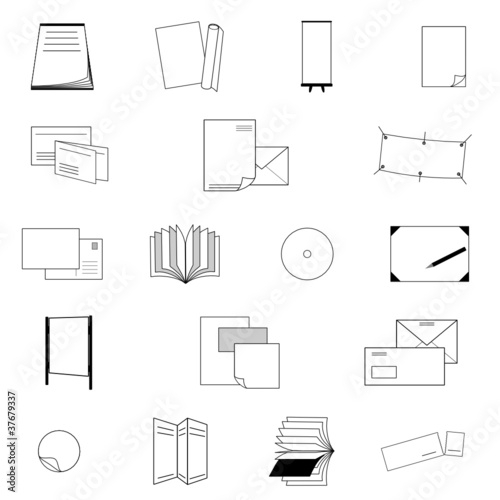 Vector: Druckerei Icons Druckerei Icons