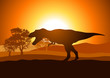 Vector: Silhouette illustration of Tyrannosaurus Silhouette illustration of Tyrannosaurus
