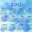 2012 calendar on aqua background