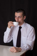 businessman drinking coffee businessman drinking coffee